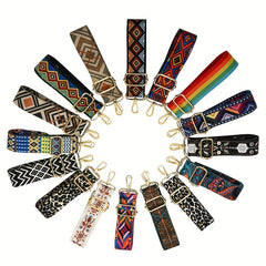 Boho Rainbow Purse Strap Adjustable 3" Wide Shoulder Belt