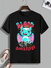 Men's Dance Floor Print T shirt Active Slightly Stretch Breathable Tee