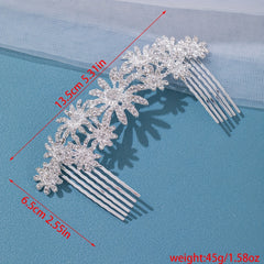 Girl's Princess Flower Rhinestone Hair Comb Fairy Headdress