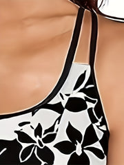 Floral Print Tankini Set Women's Swimwear Two Piece Set
