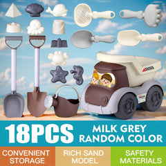 Children's Beach Toy Set with Dump Truck for Sand Digging and Snow Play