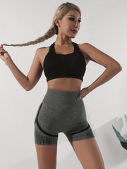 High Waist Yoga Shorts Sports Workout Running Biker Shorts