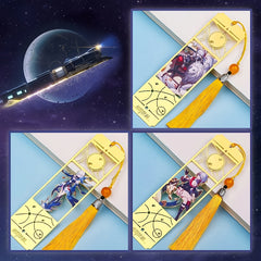 Anime Figure Metal Bookmarks Gen Character Shining Toy Gift Impacte