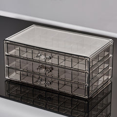 Large Capacity Transparent Jewelry Storage Box Drawer Style