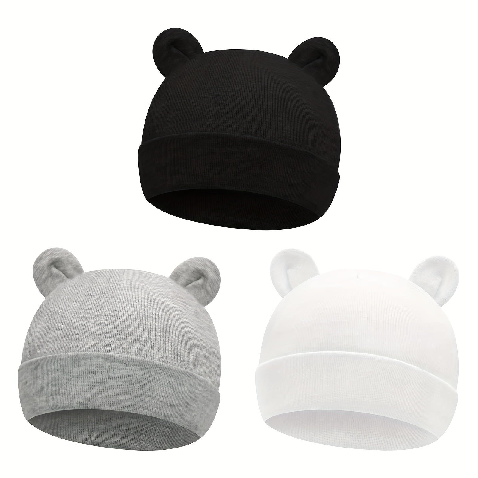 1pc Newborn Cotton Baby Beanie Hats Female Hat Baby Hat 0 6 Months