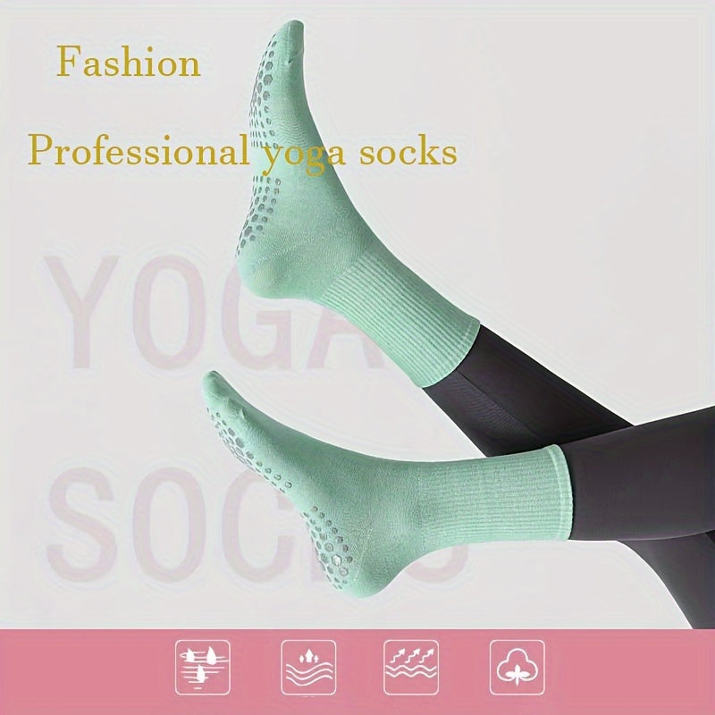 Non Slip Silicone Yoga Socks Breathable Elastic Gripper Socks