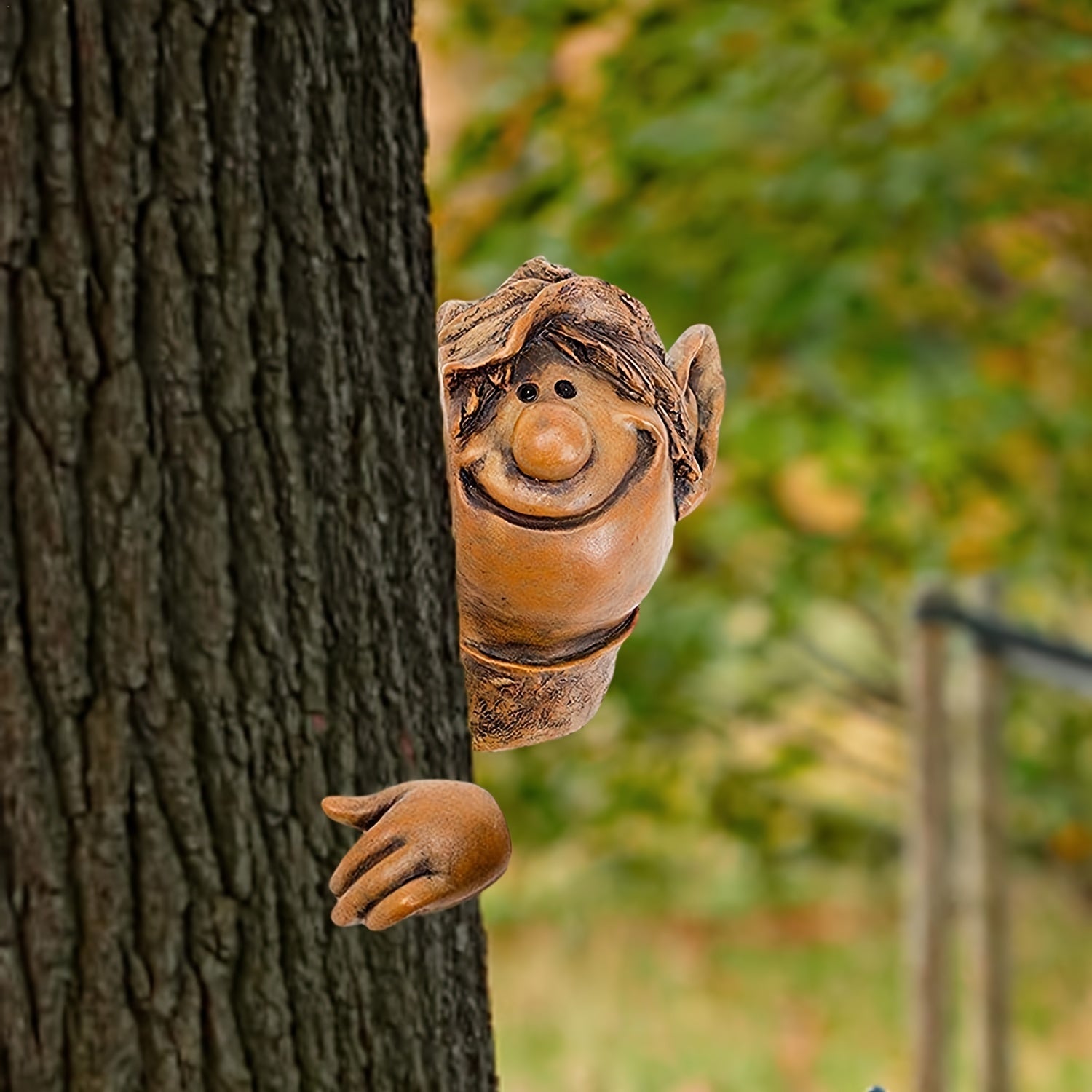 Garden Tree Hugger Resin Craft Pendant Outdoor Decor Sculpture
