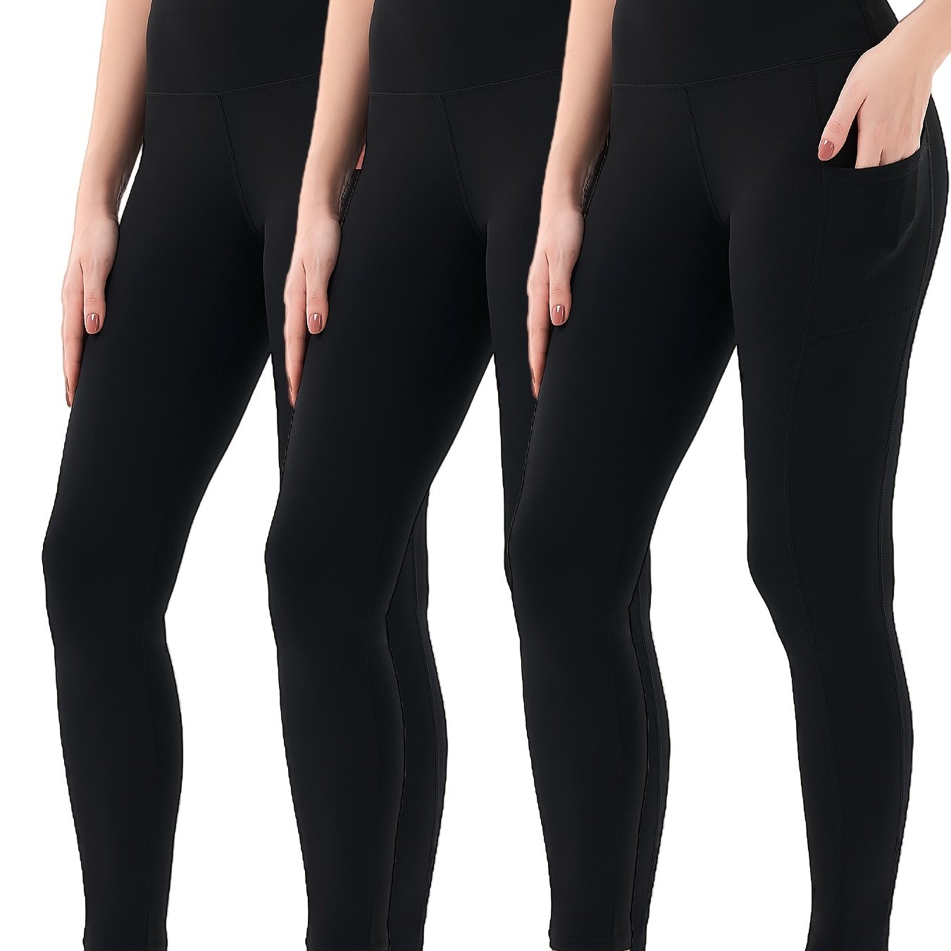 Solid Tummy Control Seamless Yoga Leggings