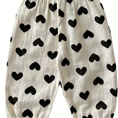 Baby's Love Graphic Trousers Loose Casual Pants
