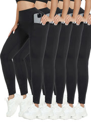 High Waisted Leggings With Pockets Women's Activewear