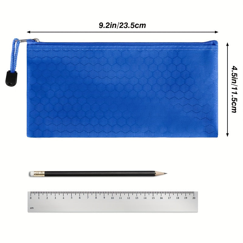 24 Pcs A6 Size Zipper Pouch Pencil Storage Bags in 12 Colors