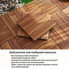 Anticorrosive Wood Flooring Outdoor Terrace Solid Wood Balcony Wooden Floor Mat