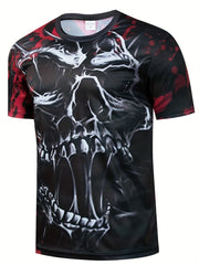 Vintage Skull Graphic Print Tee - Summer Style