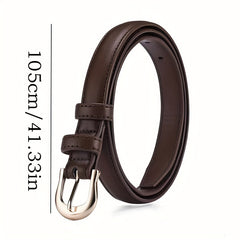 Men's Buckle Belts Car Suture Slim Belt for Trousers Jeans