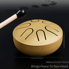 3" 6-Note Mini Steel Tongue Drum Handpan Drum