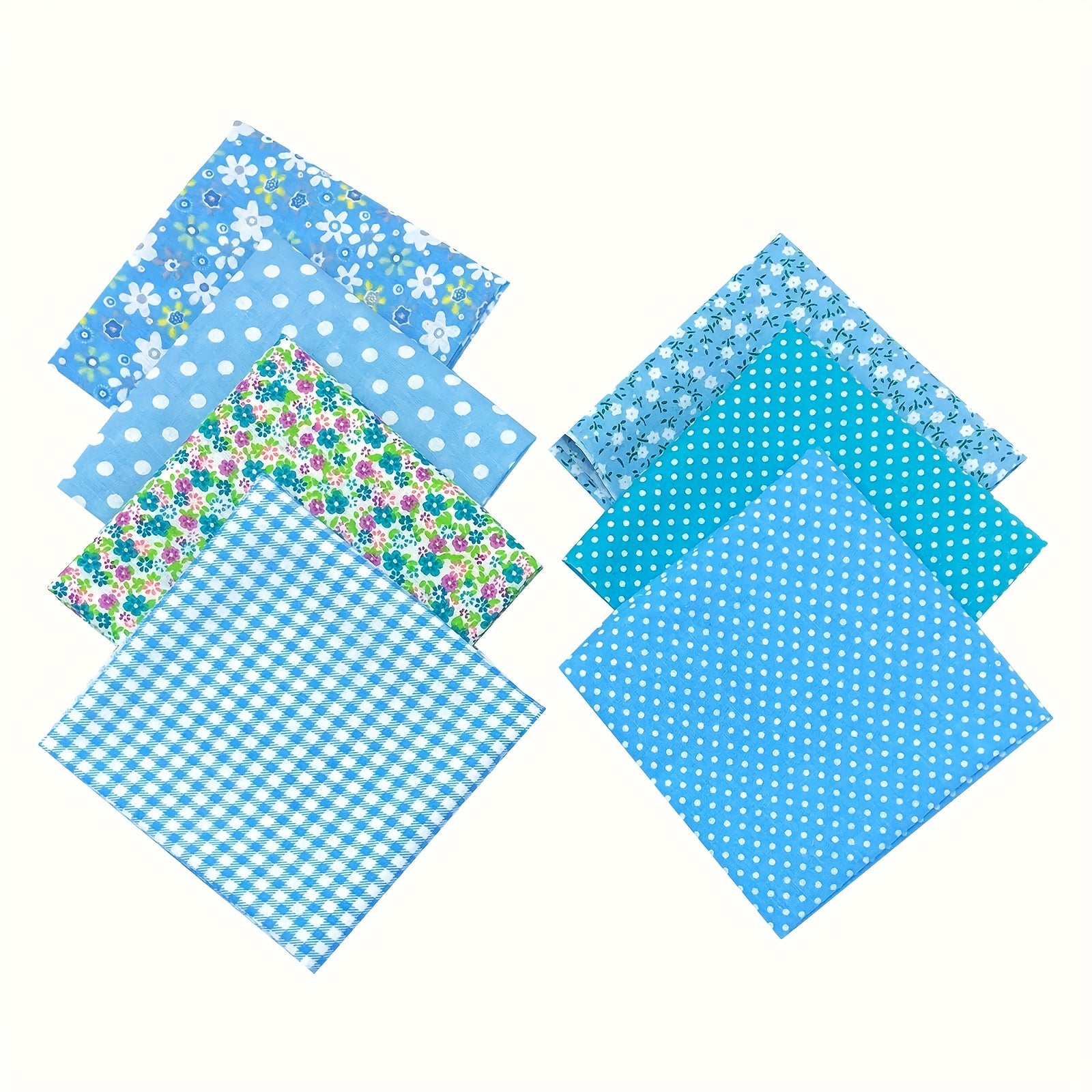 7pcs 49 78 49 Floral Cotton Fabric Square Quilted Fabric For Sewing