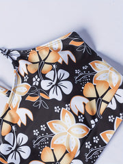 Floral Print Plus Size Tankini Set Women's 2 Piece Swimsuit