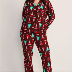 Christmas Tree Print 2 Piece Lounge Set