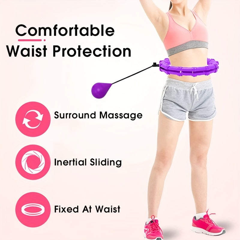 Adjustable Weighted Fitness Hoop for Abdomen Workout & Weight Loss