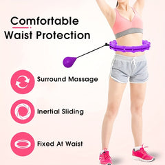 Adjustable Weighted Fitness Hoop for Abdomen Workout & Weight Loss