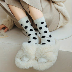 Men's Polka Dot Crew Socks Breathable Comfy Unisex Outdoor All Seasons