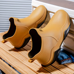 Women's Letter Graphic Rain Boots Round Toe Ankle Boots