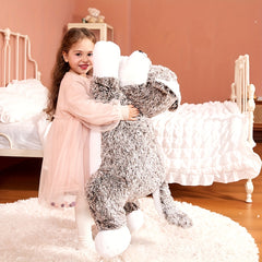 IKASA Giant Wolf Plush Toy Ultra Soft Fluffy Oversized Stuffed Animal