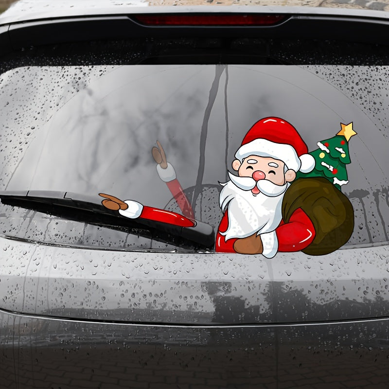 Waterproof Christmas Car Sticker PVC Reusable Wiper