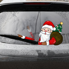 Waterproof Christmas Car Sticker PVC Reusable Wiper