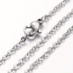 20pcs Stainless Steel Necklace Cable Chains Lobster Clasps DIY Jewelry Making