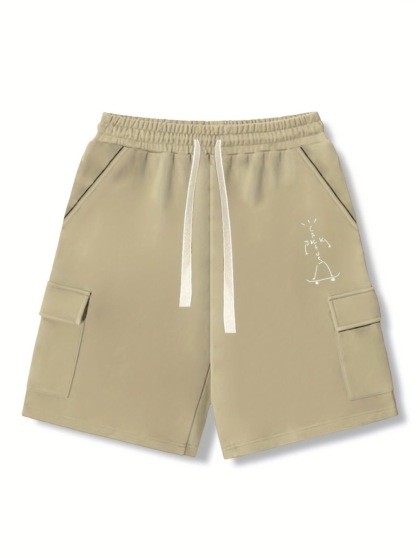 Men's Stretch Knee Long Skateboarding Shorts for Summer