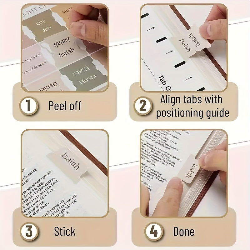 Bible Index Label Stickers 75pcs Large Unique Cross Design for Easy Page Finding