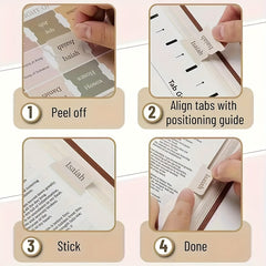 Bible Index Label Stickers 75pcs Large Unique Cross Design for Easy Page Finding