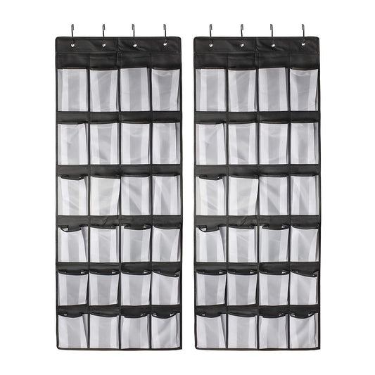 24 Grid Over Door Storage Bag Shoes Toys Bras Organizer
