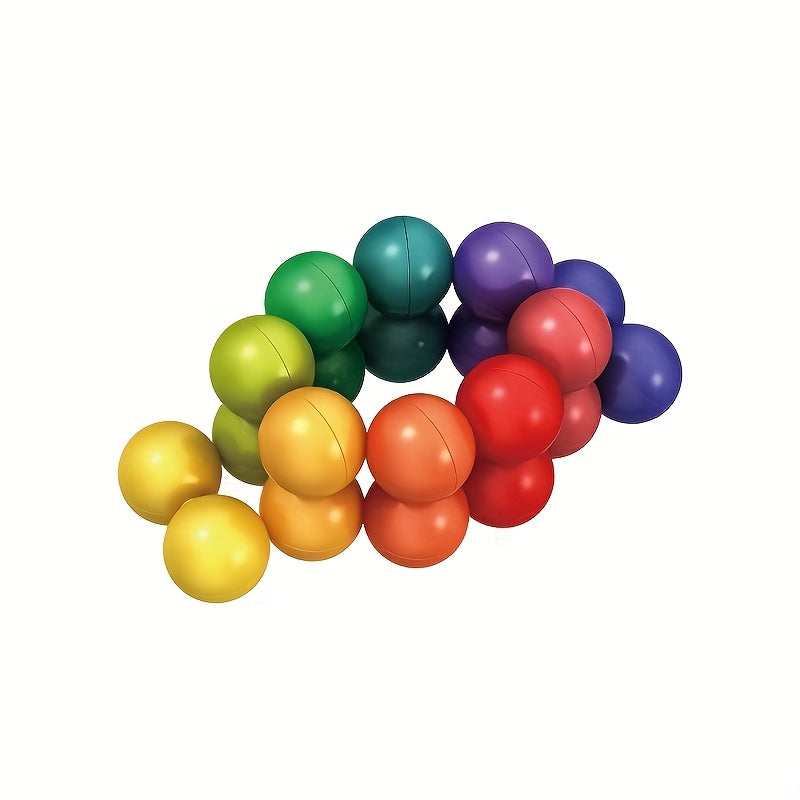 40pcs Sensory Fidget Toys 3D Rotating Puzzle Ball Magic Cube Colorful