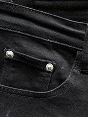 Ripped Jeans Men Casual Street Style Distressed Stretch Denim Pants