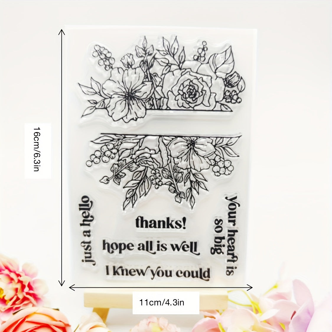 Silicone Flower Seal Stamp DIY For Birthday Gift
