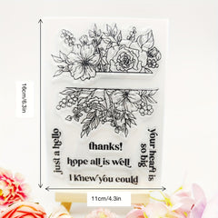 Silicone Flower Seal Stamp DIY For Birthday Gift