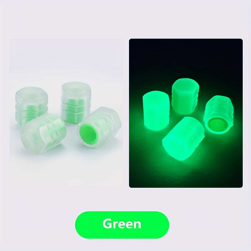 20pcs Fluorescent Night Glowing Valve Caps for Car Motorcycle Bicycle Tyre Hub