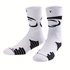 Breathable Mid calf Basketball Socks For Outdoor Running