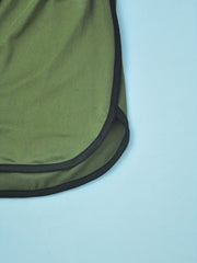 Colorblock Trim Sleep Bottoms Elastic Waistband Shorts Women's Sleepwear