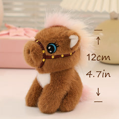 Adorable Stuffed Horse Toy with Expressive Eyes & Cuddly Gift