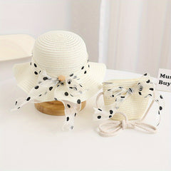 Girls Sun Protection Hat & Crossbody Bag Set