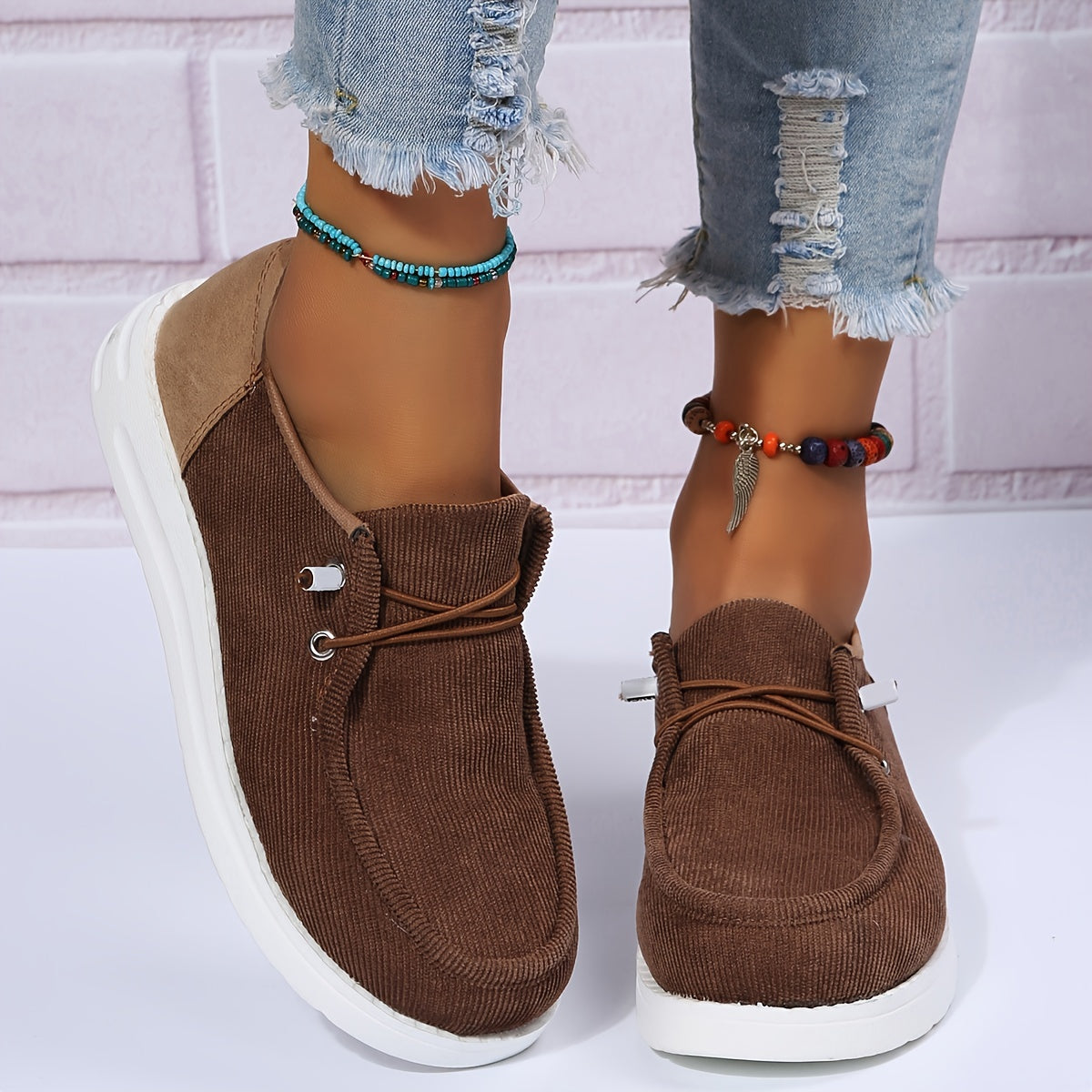 Women's Canvas Loafers Lightweight Casual Walking Shoes