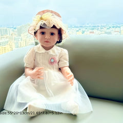 Realistic Silicone Reborn Baby Girl Doll Toy DIY Dressing Hair Styling