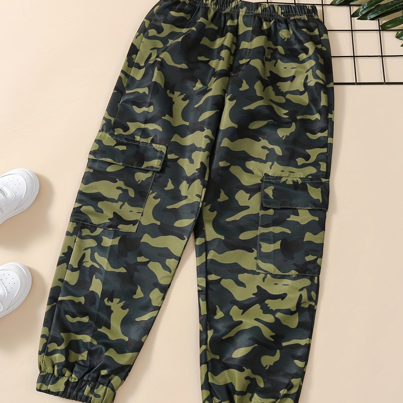 Boys Camo Jogger Pants for Spring Autumn Kids Clothes