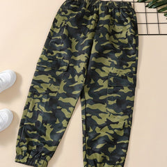 Boys Camo Jogger Pants for Spring Autumn Kids Clothes