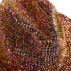 Hand Adhesive Rhinestone Sunshade Wide Brim Fedora Hat