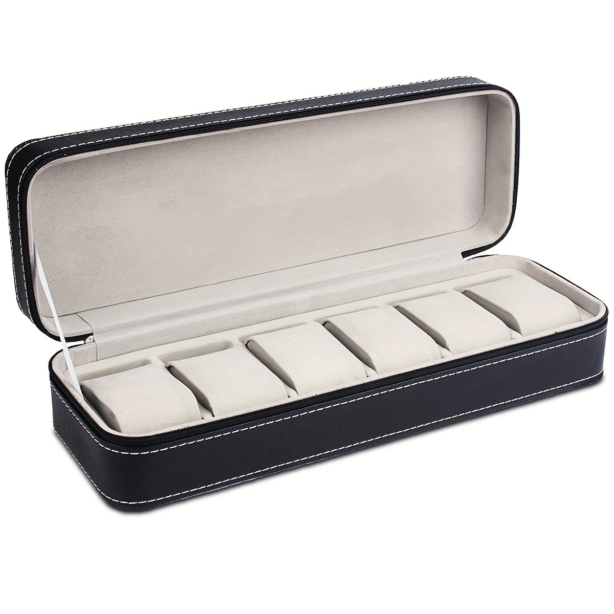 6-slot Zipper Watch Storage Box & Bag