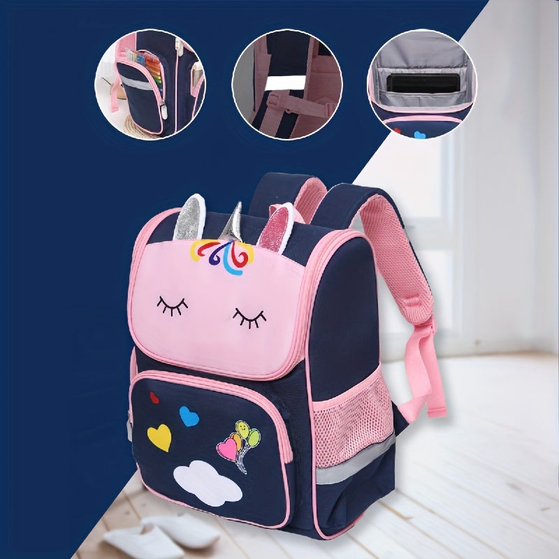 Unicorn School Bag for Kids with Protective Spine